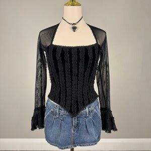 vintage velvet lace corset